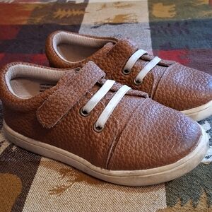 Kids Brown Casual Shoes 2-3 Y Monkey Feet Leather Upper 260688